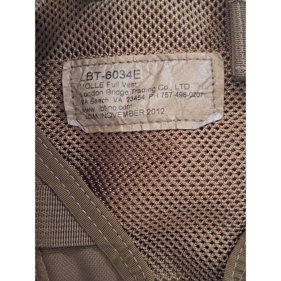 London Bridge Trading Co Molle Full Military Tactical Vest Load Bearing Brown - Picture 3 of 16
